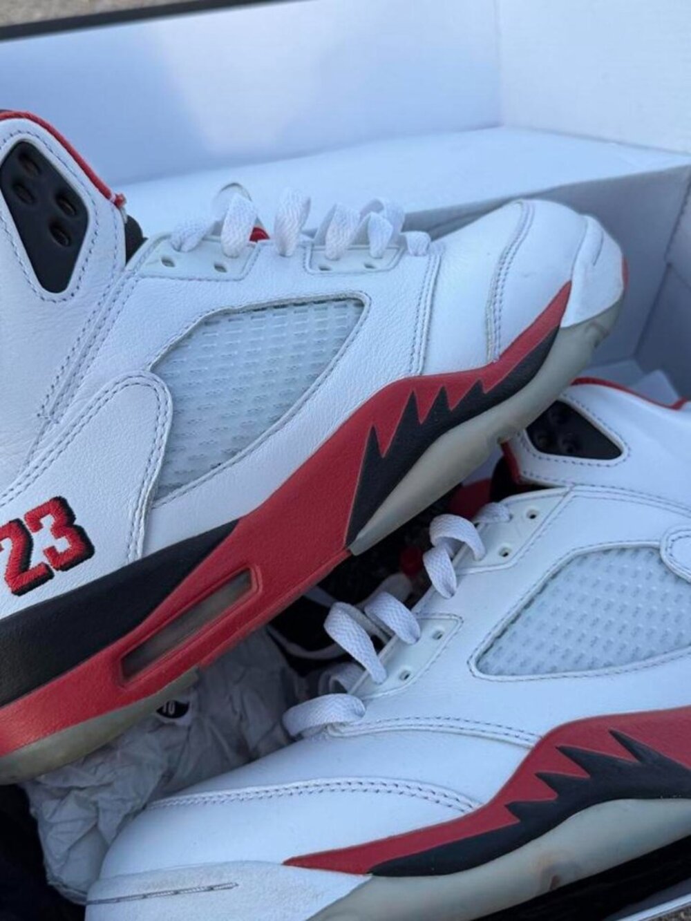 Nike Air Jordan 5 Retro OG Fire Red White Black Men's Size 10 HQ2978-101